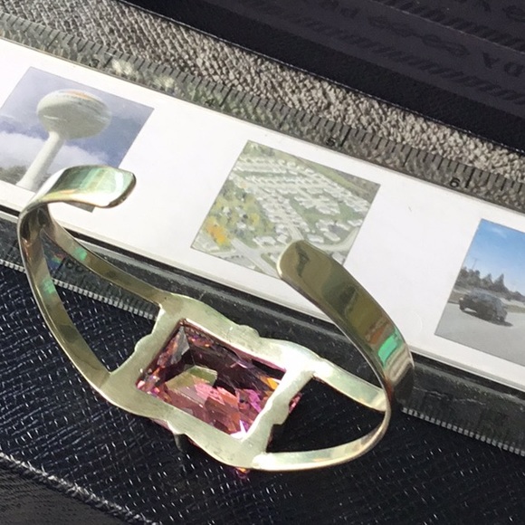 SOLD 💚💕💕💕SOLD💕💕💕💕Gorgeous 925 Design Pink Kunzite Mexican Bracelet - Picture 10 of 15